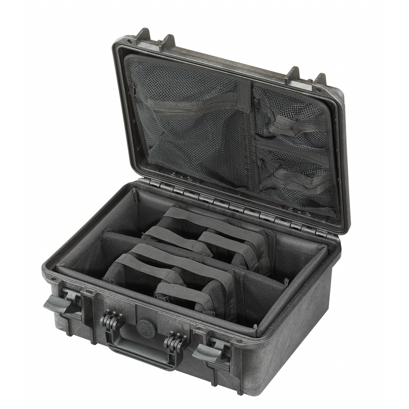 Max 380 Black Hard Case with Padded Dividers
