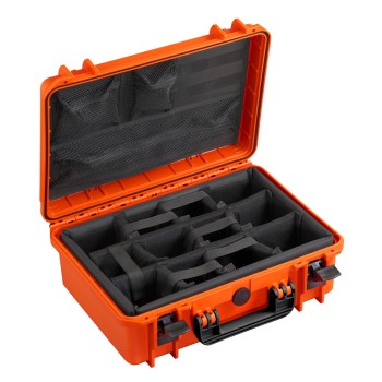 Max 430 ORANGE Hard Case with Padded Dividers