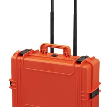 Max 505 ORANGE Wheeled Case with Padded Dividers