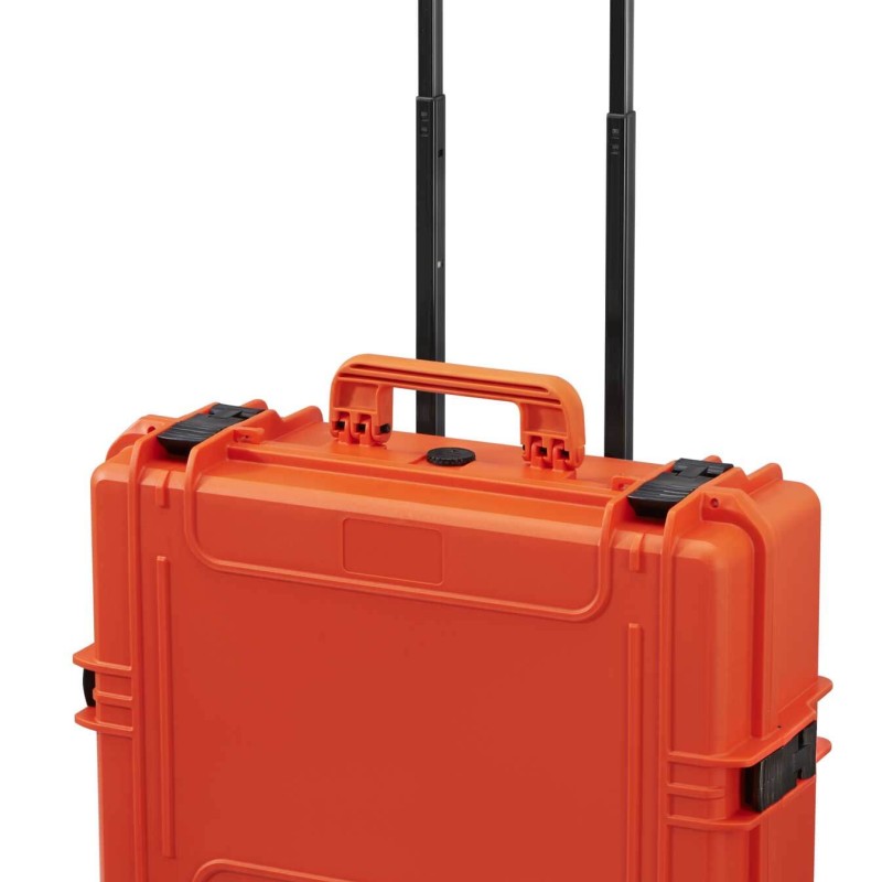 Max 505 ORANGE Wheeled Case with Padded Dividers