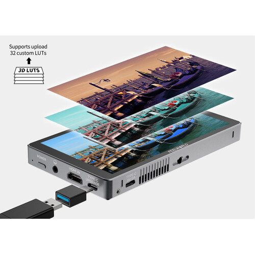 FeelWorld P6XL 6" On-Camera Field Monitor with Built-In Battery