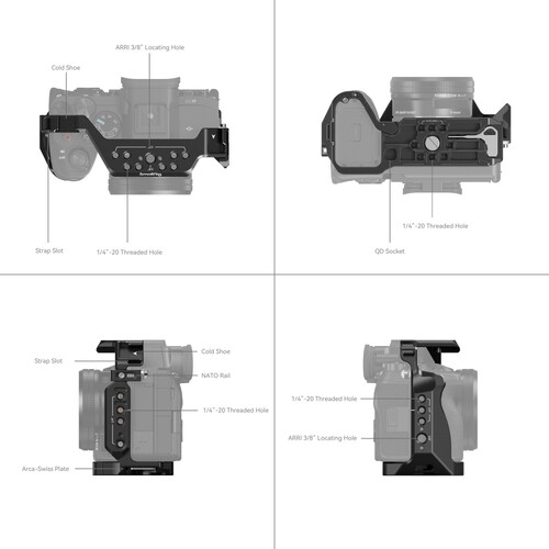SmallRig Full Camera Cage 3667B for Select Sony Alpha Series Cameras