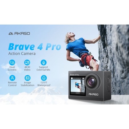 Akaso Brave 4 Pro Waterproof Camera With Touch Screen Action Camera