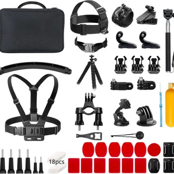 AKASO Action Camera Accessories 60 in 1 Kit 