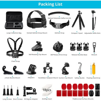 AKASO Action Camera Accessories 60 in 1 Kit