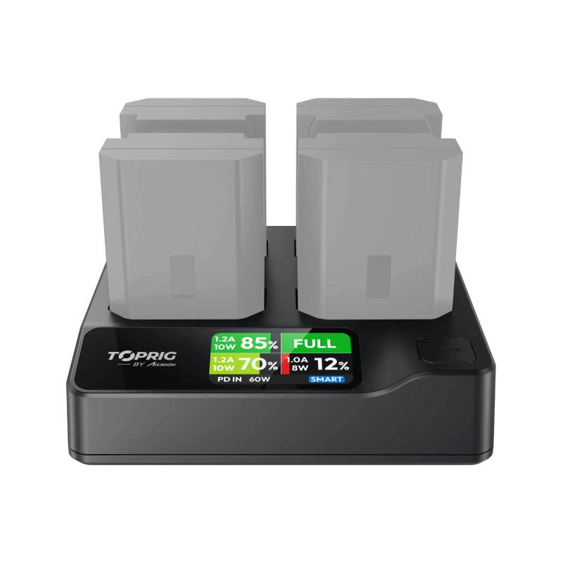 Accsoon TOPRIG 4-Bay NP-FZ100 Fast Charger