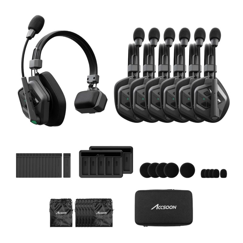 Accsoon CoMo II Full-Duplex 7-Person Wireless Intercom System