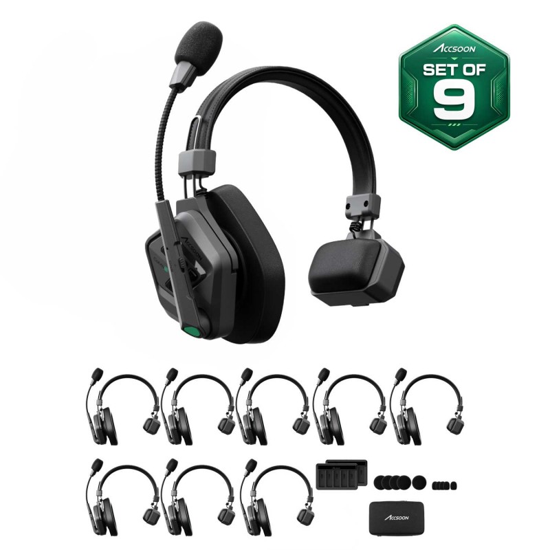 Accsoon CoMo II Full-Duplex 9-Person Wireless Intercom System