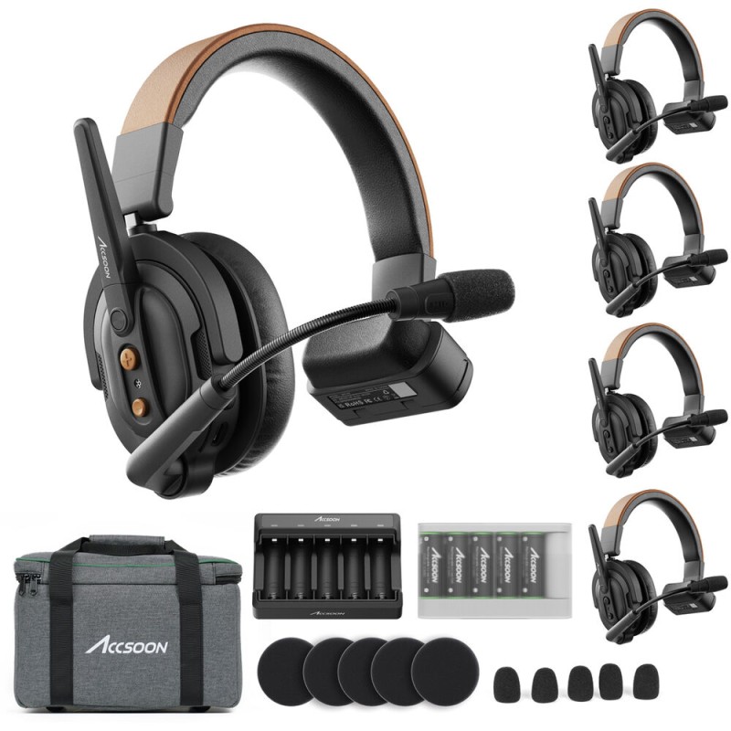 Accsoon CoMo SE Full-Duplex 5-Person Wireless Intercom System (2.4 GHz)