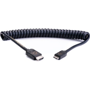 Atomos AtomFLEX HDMI (Type-A) Male to Mini-HDMI (Type-C) Male Coiled Cable 40cm to 80cm