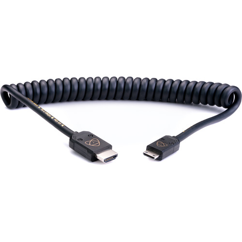 Atomos AtomFLEX HDMI (Type-A) Male to Mini-HDMI (Type-C) Male Coiled Cable 40cm to 80cm