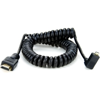 Atomos Right-Angle Micro to Full HDMI Coiled Cable 50cm