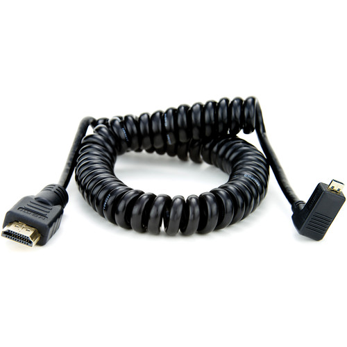 Atomos Right-Angle Micro to Full HDMI Coiled Cable 50cm