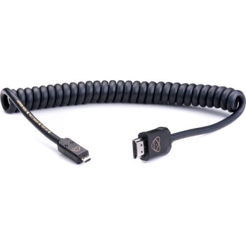 Atomos ATOM4K60C2 AtomFLEX HDMI (Type-A) Male to Micro-HDMI (Type-D) Male Coiled Cable 40cm to 80cm