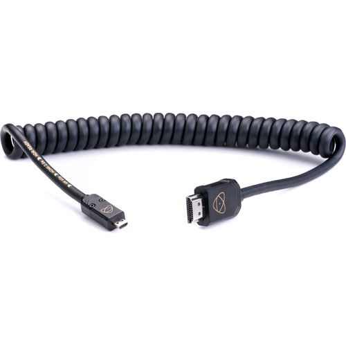 Atomos ATOM4K60C2 AtomFLEX HDMI (Type-A) Male to Micro-HDMI (Type-D) Male Coiled Cable 40cm to 80cm