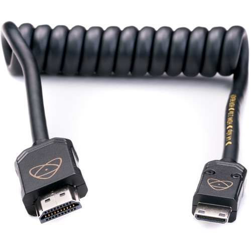 Atomos AtomFLEX HDMI (Type-A) Male to Mini-HDMI (Type-C) Male Coiled Cable 30cm to 60cm