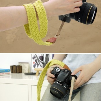 Camera Strap Vintage Lime