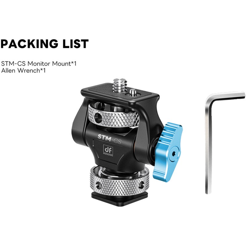 DigitalFoto Solution Limited Swivel and Tilt Adjustable Monitor Mount with Cold Shoe Mount