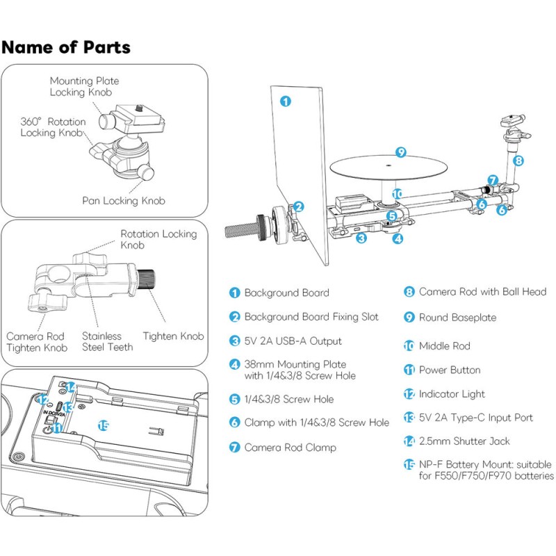 DigitalFoto Solution Limited Electric 360-Degree Automatic Motorized Rotating Platform