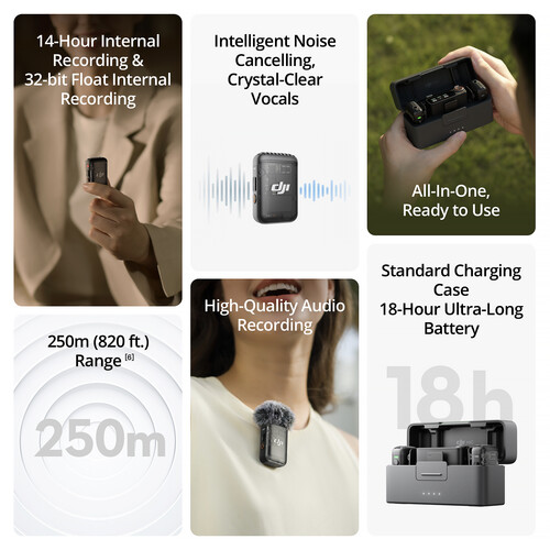 DJI Mic 2 2-Person Compact Wireless Microphone System/Recorder