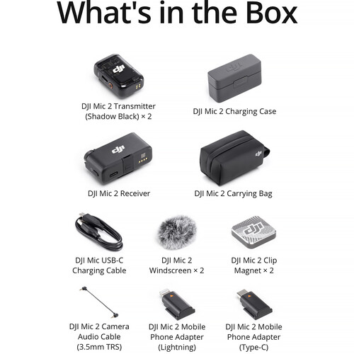 DJI Mic 2 2-Person Compact Wireless Microphone System/Recorder