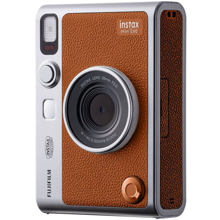 FUJIFILM instax mini EVO Hybrid Instant Camera (Brown)