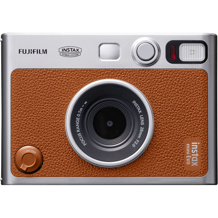 FUJIFILM instax mini EVO Hybrid Instant Camera (Brown)