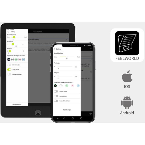FeelWorld TP10 Portable Folding Teleprompter for Smartphone/Tablet/DSLR 10 inch