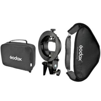 Godox S-Type bracket + Softbox + Bag 50 X 50 CM