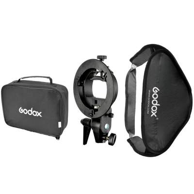 Godox S-Type bracket + Softbox + Bag 50 X 50 CM