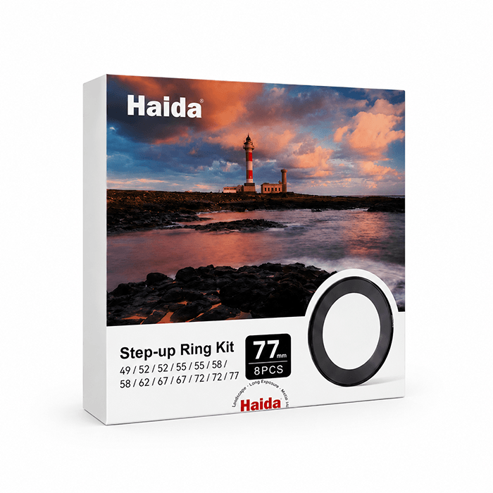 Haida 8pcs Step-up Ring 77mm Kit