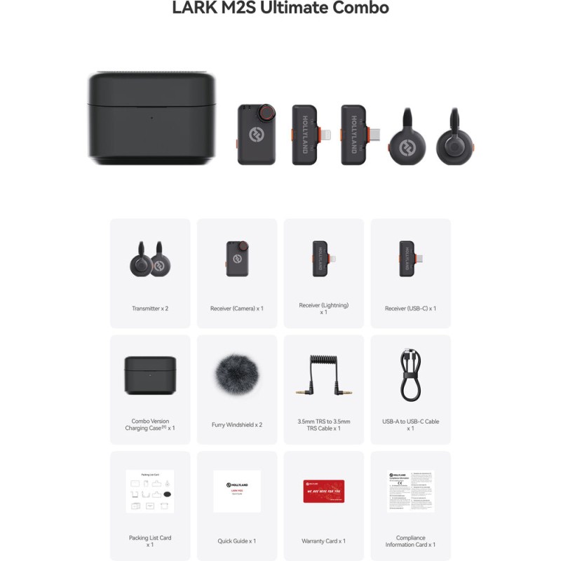 Hollyland LARK M2S Ultimate Combo 2-Person Wireless Microphone