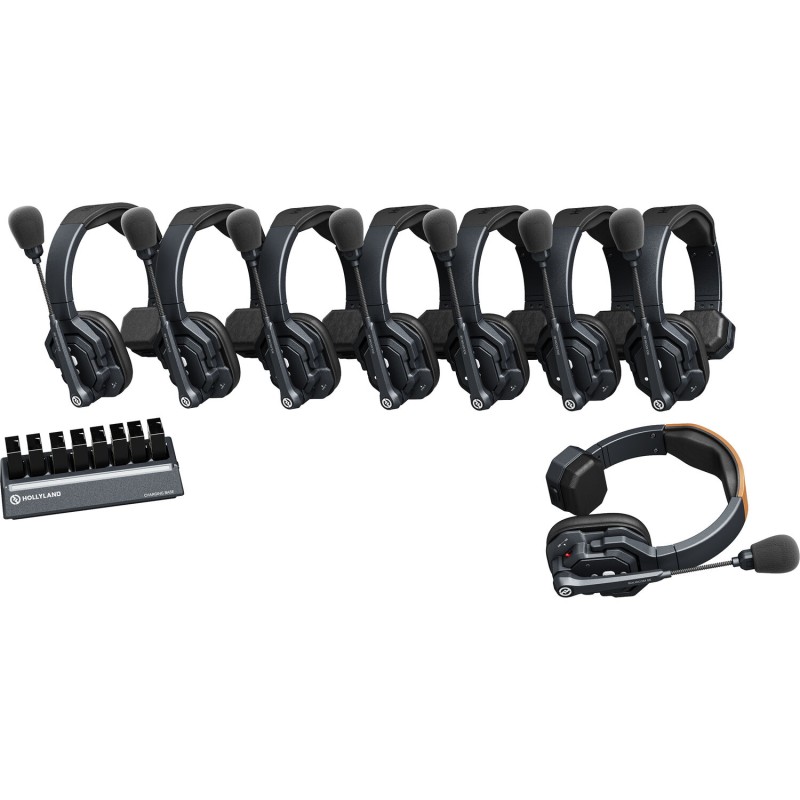 Hollyland Solidcom SE 8S 8-Person Full-Duplex Single-Ear Noise-Canceling Headset Intercom System