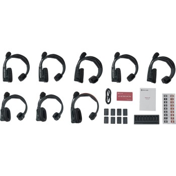 Hollyland Solidcom SE 8S 8-Person Full-Duplex Single-Ear Noise-Canceling Headset Intercom System