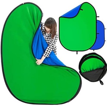 Jinbei Collapsible 2-in-1 Blue and Green Screen Backdrop 1.5 x 2m