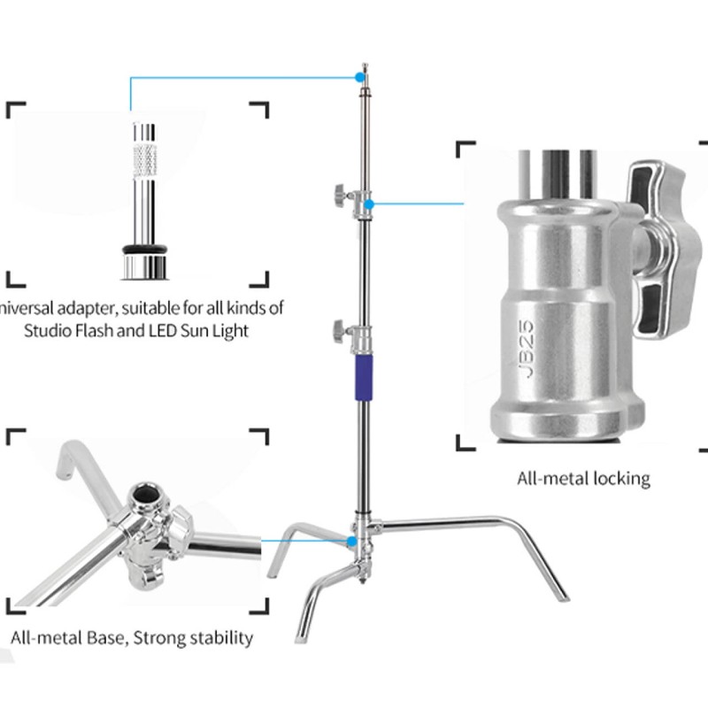 Jinbei CK-90 Portable Small Studio C Stand 1.6m