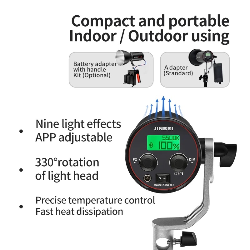 Jinbei EFD-60BI LED portable Bi Color video light