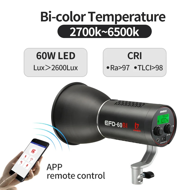 Jinbei EFD-60BI LED portable Bi Color video light