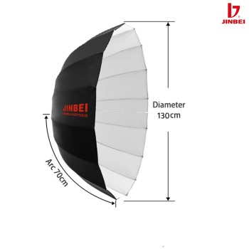 Jinbei Deep Umbrella White 130cm with Soft Cloth