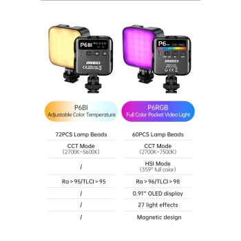 JINBEI P6 Cube Light RGB BI LED