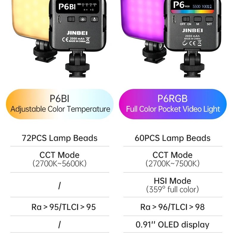 JINBEI P6 Cube Light RGB BI LED