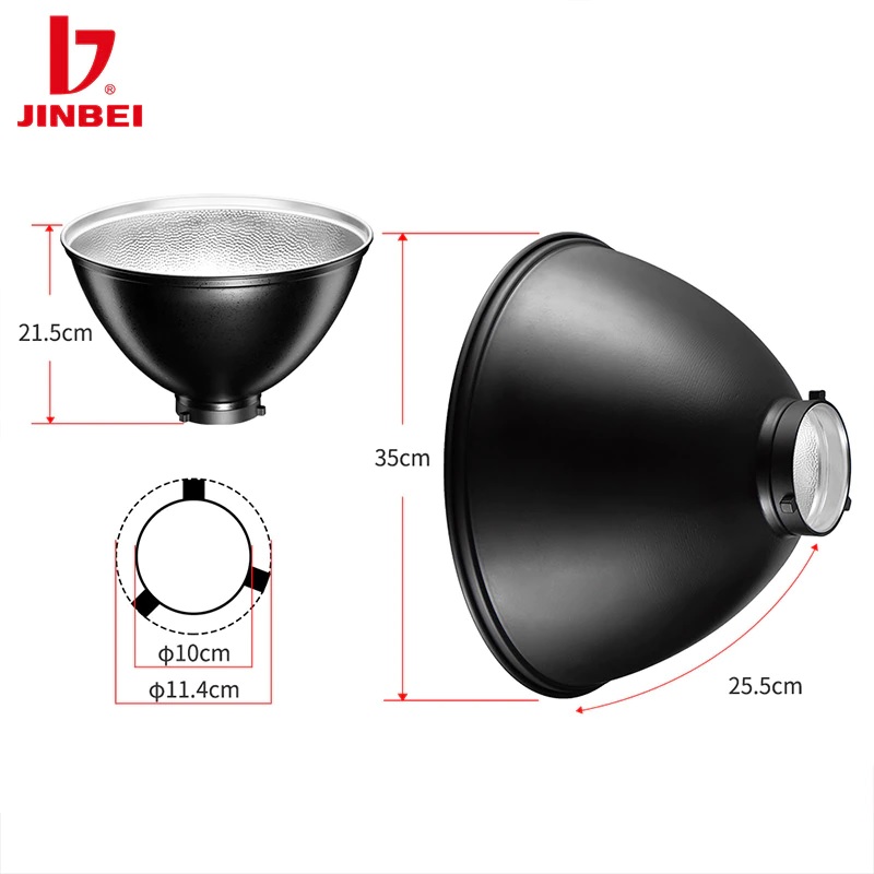 Jinbei 70 Degree MAGNUM Reflector with diffuser and Bowens mount
