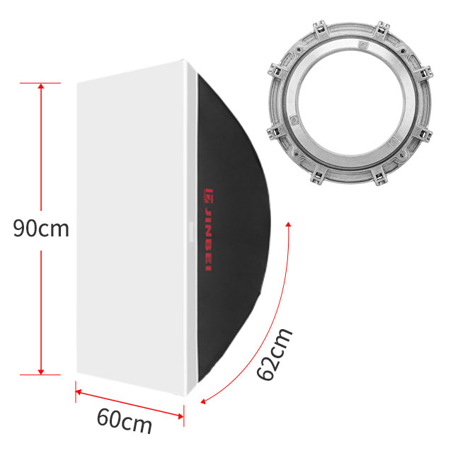 JINBEI DM-60x90cm 24x35inch Rectangles Softbox Bowens Mount Softbox