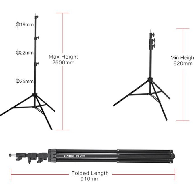 Jinbei EQ-2600 Rotatable Aluminium Light Stand