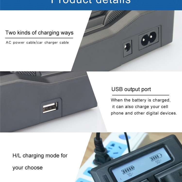KingMa Dual battery fast charger for Canon LP-E6