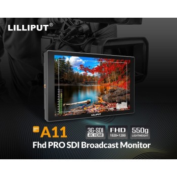 Lilliput 10.1" A11 4K HDMI & 3G-SDI Monitor with L-Series Battery Plate