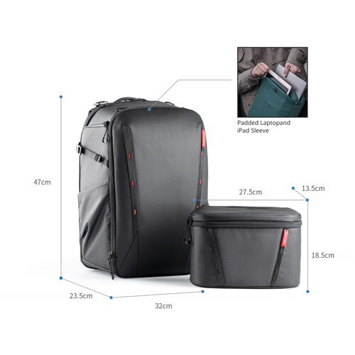 PGYTECH OneMo 2 Backpack 25L, Space Black