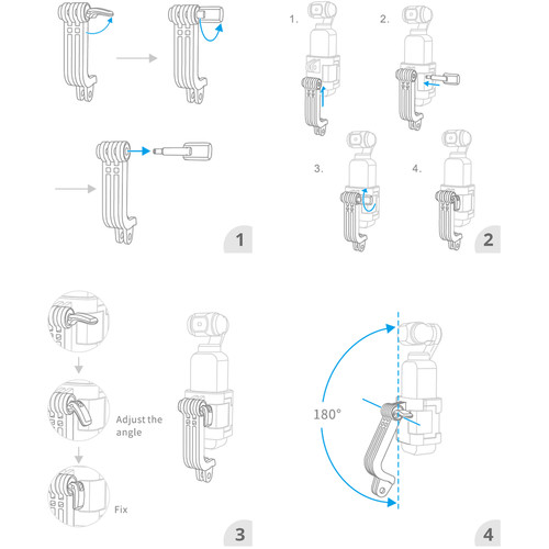 PGYTECH Osmo Pocket & Action Camera L Bracket