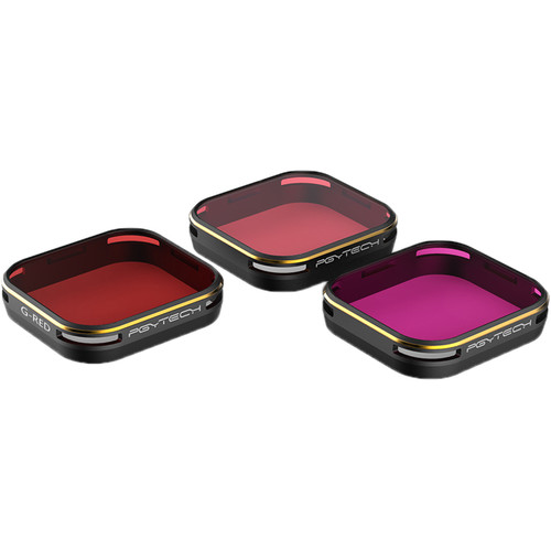 PGYTECH Gopro 5,6,7 Lens filter for GoPro hero 5 Diving Set - Red/Orange/Magenta