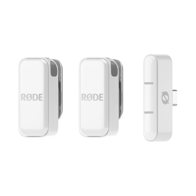 RODE Wireless Micro 2-Person Ultracompact Wireless Microphone System with USB-C Connector (2.4 GHz, White)